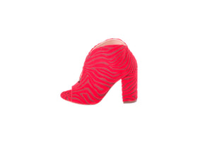 Ankle Boots Zebra (red)