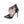 Pointed Toe Cage Pumps Black Leather